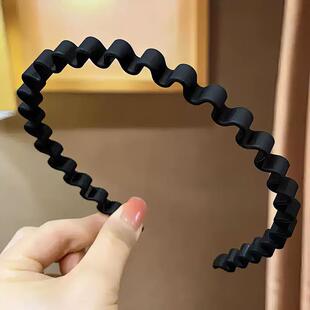 洗脸不会掉专用发箍压发条女发捆碎发大波浪发箍洗头黑色男士专用