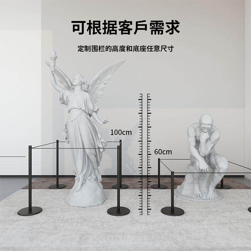 矮围栏博物馆画廊穿绳立柱 一米线围栏排队护栏栏杆座美术馆隔离图片