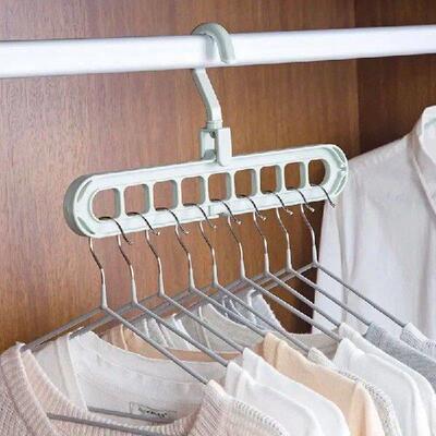 Clothes Hanger Storage Rack Holder, Non - Slip Plastic,