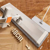 欧沐嘉懒人家用大号铝合金免手洗平板拖把干湿两用一拖净拖布拖地