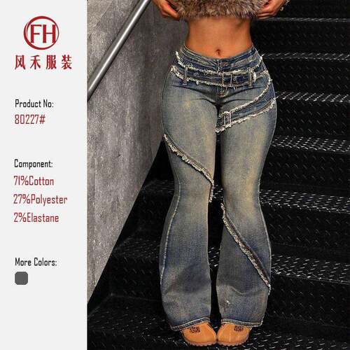Y2k Jeans , Flare Jeans , Bell Bottoms , Jeans For Women Low