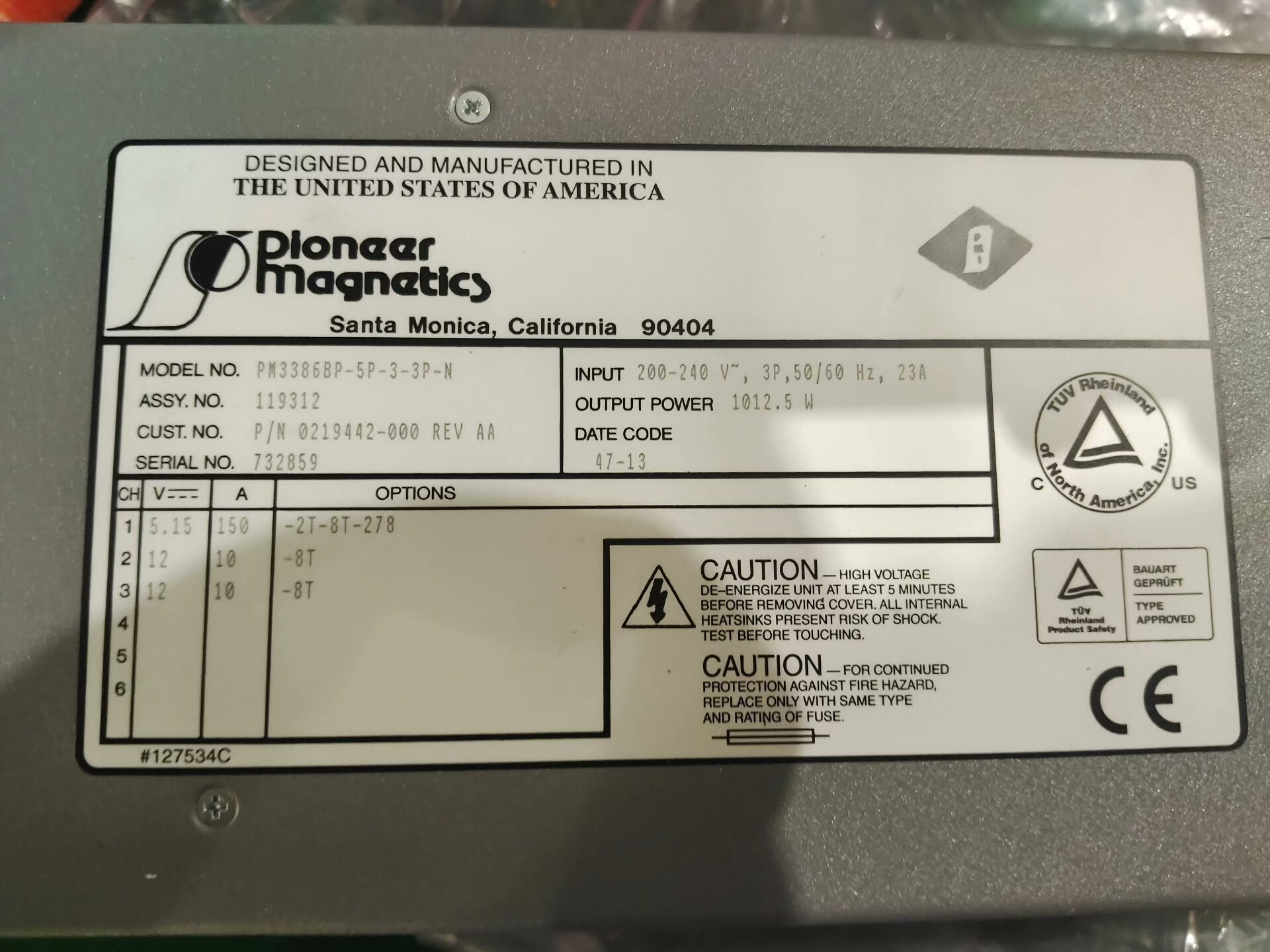 美国Pioneer Magnetics PM3386BP-5