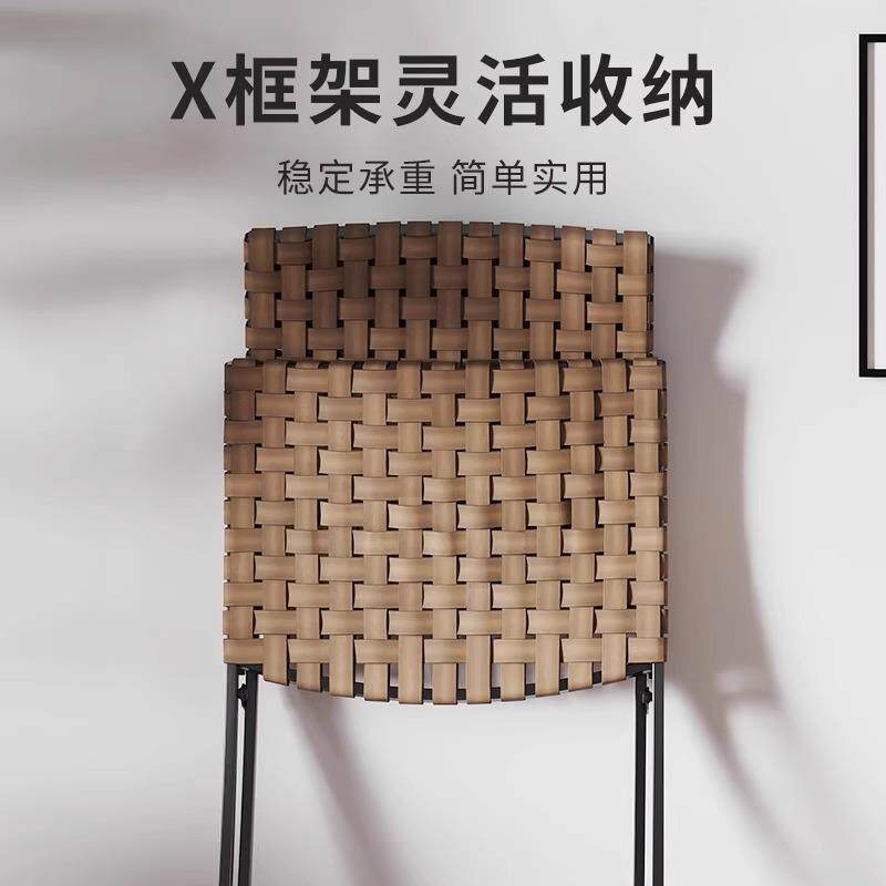 户外折叠椅藤编三件套室外休闲别墅庭院阳台设计师防水防晒组合