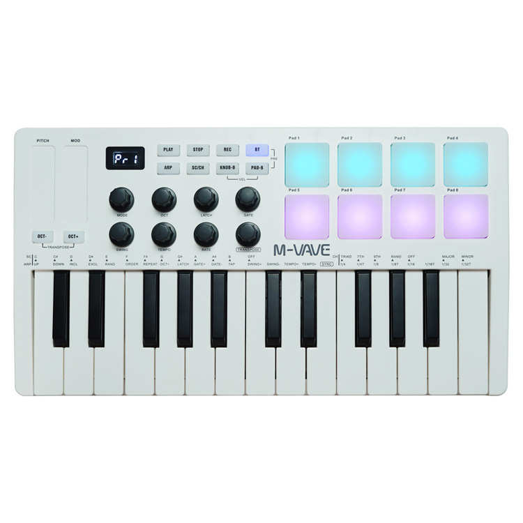 键盘MIDI键盘控制器便携编曲键盘RGB打击垫键盘工厂乐器