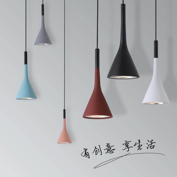 北欧设计师卧室床头吊灯现代简约软装餐厅吧台走廊理发店单头吊灯