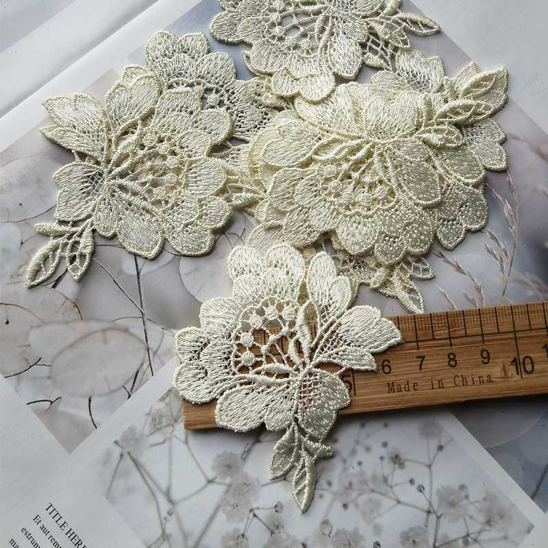6片一组浅黄色花贴刺绣补丁贴 无背胶高密度细腻装饰花朵,居家布艺,布贴,淘宝优惠券,粉丝福利购,淘宝优惠卷