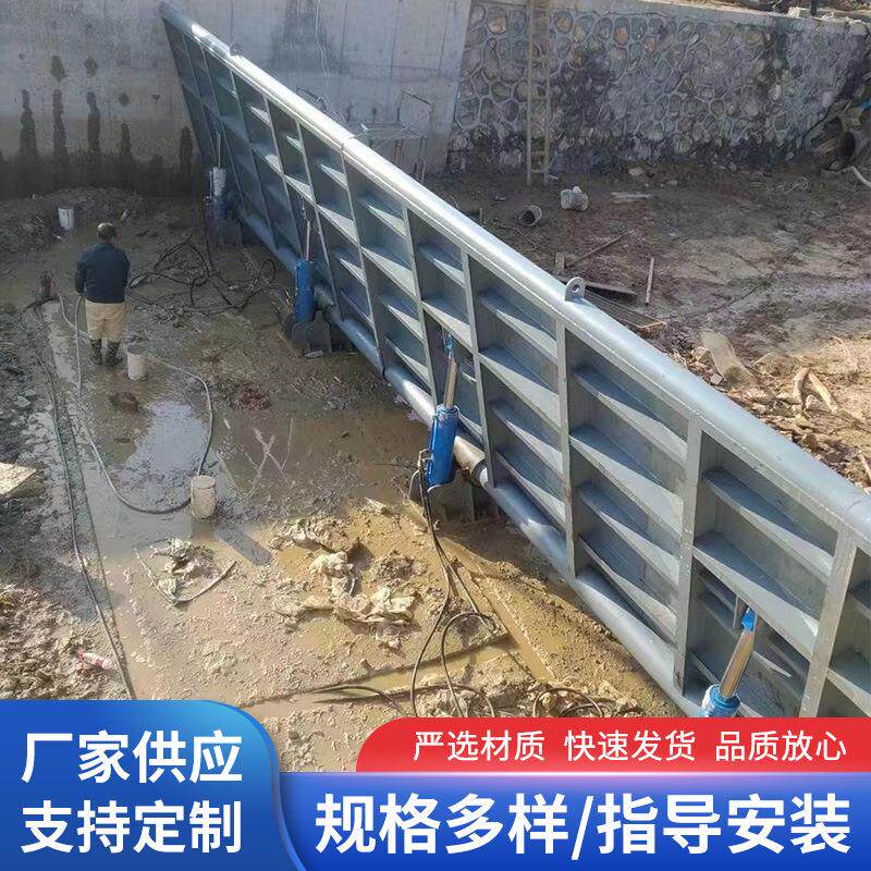 景观液压驱动合页坝渠道河道水利工程自动底轴坝闸门开关智能控制