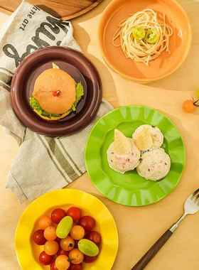 汉堡包造型好甜看的碟盘子碗套盘装陶瓷创BNZ意餐具可爱菜品釉下