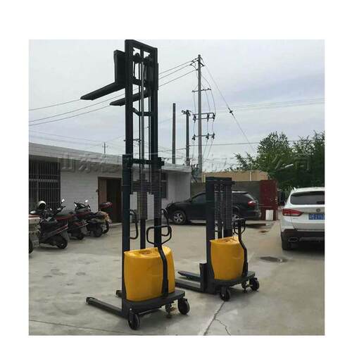 德欧牌 液压电动堆高车 高架仓库站架式托盘叉车 手推式升高车