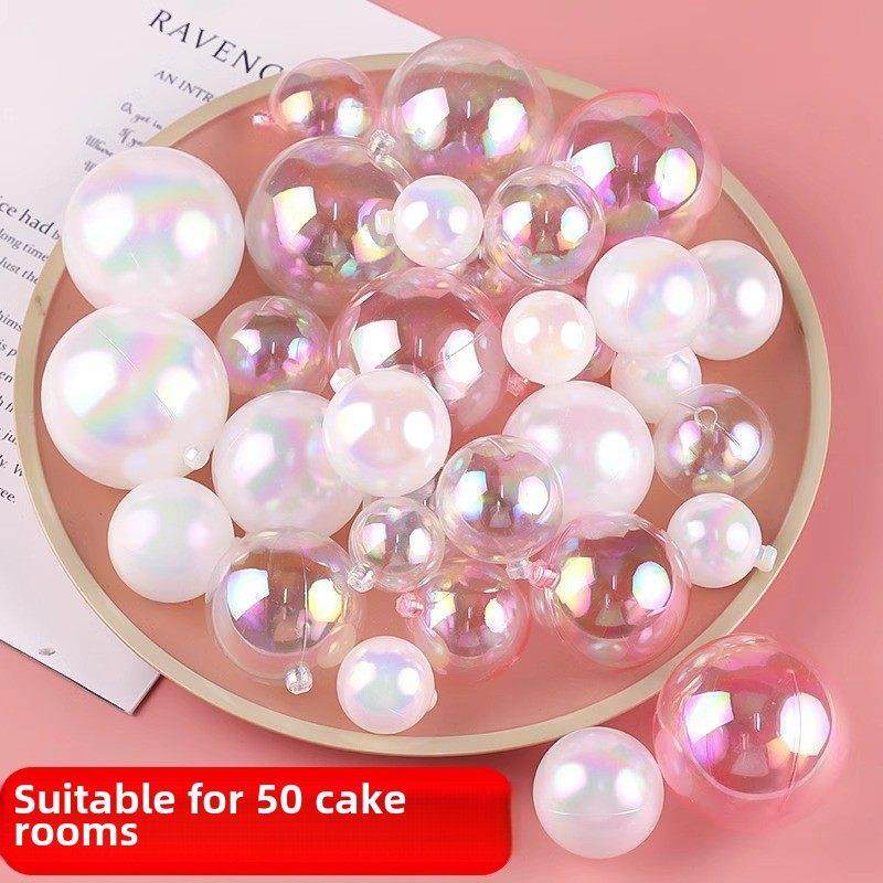 烘焙装饰美丽的粉红色彩色透明球生日派对蛋糕装饰创意甜品桌插件,节庆用品/礼品,节日装扮用品,淘宝优惠券,粉丝福利购,淘宝优惠卷