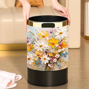 层垃圾桶高厨颜值家用客厅卧室房卫公生间ZNB办双室创意厕所圆形