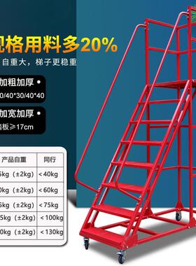 仓库超市拆库房登车可卸理货取货子高梯静音轮可移动平台登QLS高