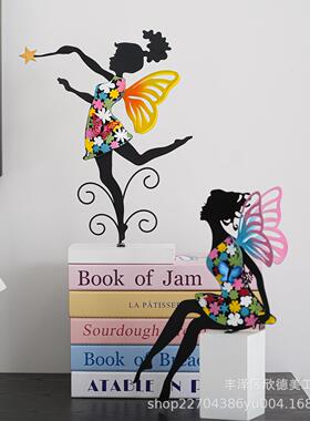 创意铁艺摆件蝴蝶花仙子家高酒柜玄关客厅卧办室公20250906轻奢居