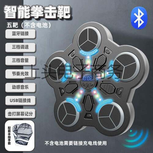 Harkapy Bluetooth Music Boxing Machine Wall Mounted LED