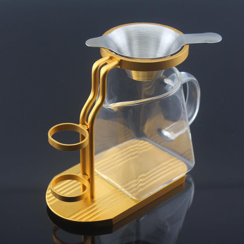 茶道零配件玻璃公道杯支架茶漏架懒人易泡架过滤网架子茶笔茶滤