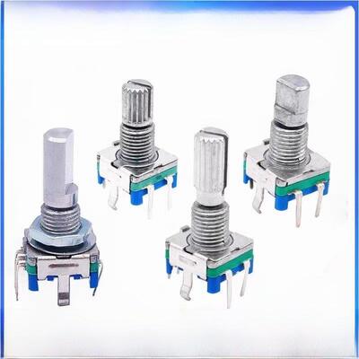 EC11旋转编码器/编码开关/数字电位器 15/20mm梅花半轴 5脚带开关