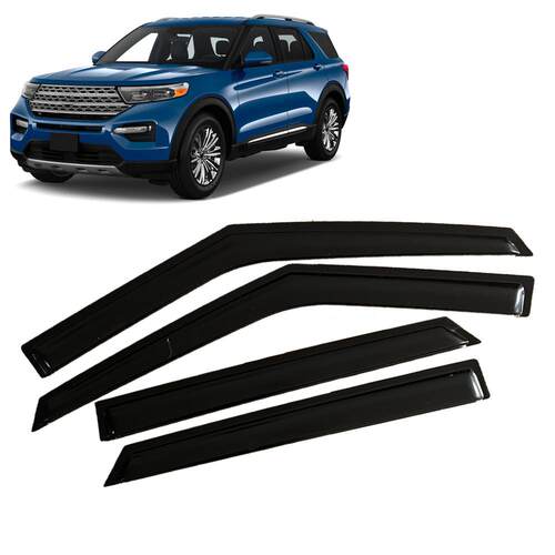 适用福特Ford Explorer 2020-2023晴雨挡侧窗导流板雨眉加厚注塑