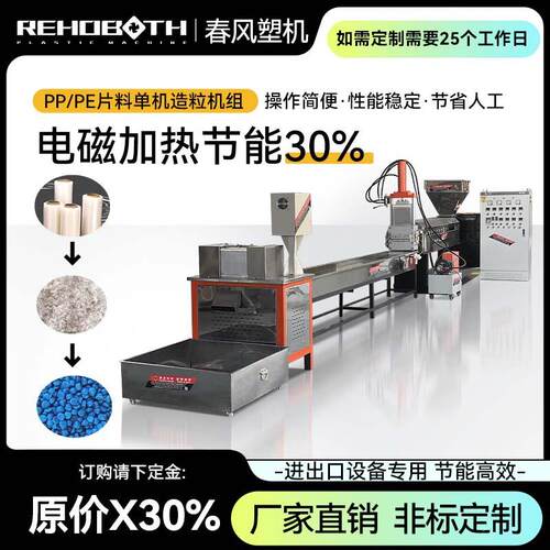 源头厂家PP PE 单机造粒机 塑料颗粒回收机 CF-双阶塑料造粒机
