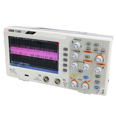 胜利仪器VC1100S数字示波器示波仪100MHZ 双通道带存储彩屏示波器