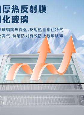 冰柜商用容量展示柜卧式岛柜冷冷冻保鲜藏超柜72718市冷柜透明大