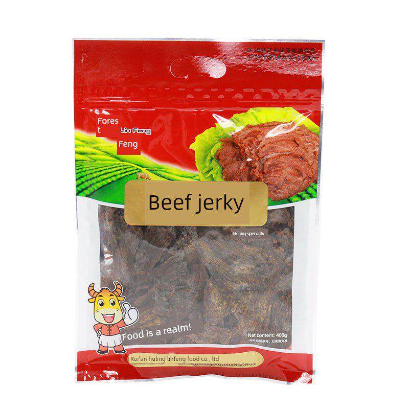温州虎陵特产临丰黑牛肉干手撕牛肉干片400g休闲食品秘制牛肉