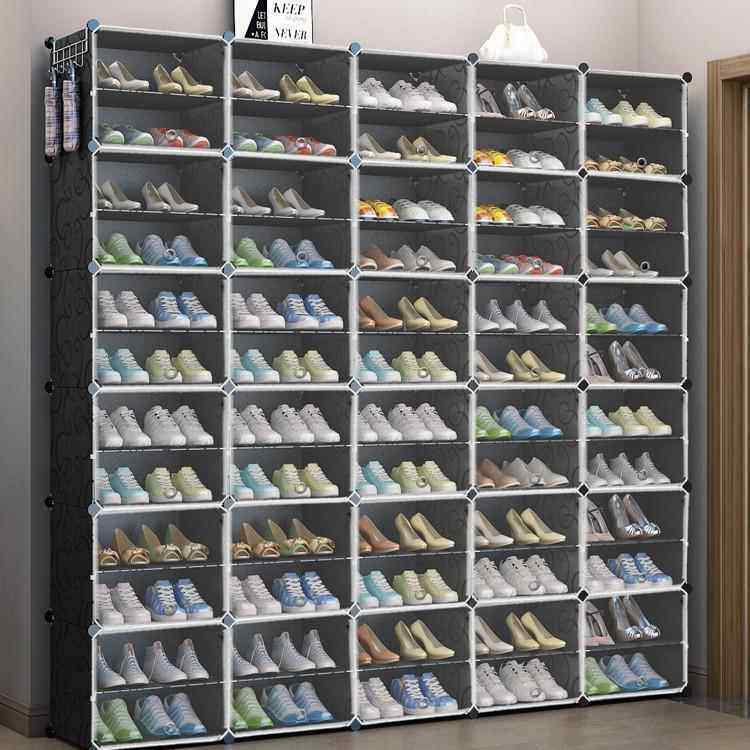 简易鞋柜家用防尘鞋架组装超大经济型多层收纳置物架子塑料大容量