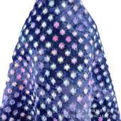 厂家批发 鞋 经典 服装 材箱包布 复古油画破洞风洗水牛仔布料厚款