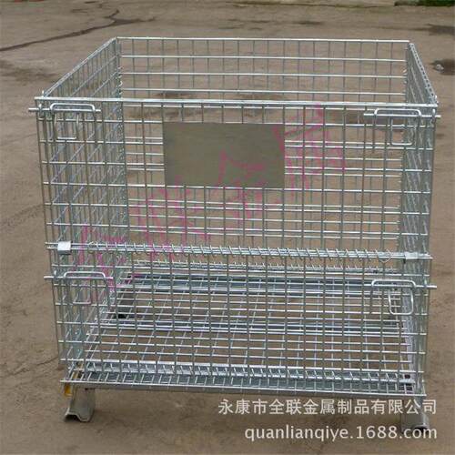 出售堆垛仓储笼供应车间折叠式仓储笼可定制镀锌仓储笼现货