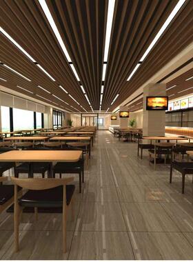 7T员食堂岩板餐桌椅工商工厂用饭快餐堂店实木CAZ桌椅学生餐厅连