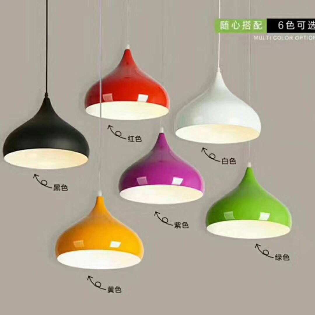 现代简约工业风吊灯餐厅店铺商用理发店单头健身房饭店吊灯马卡龙