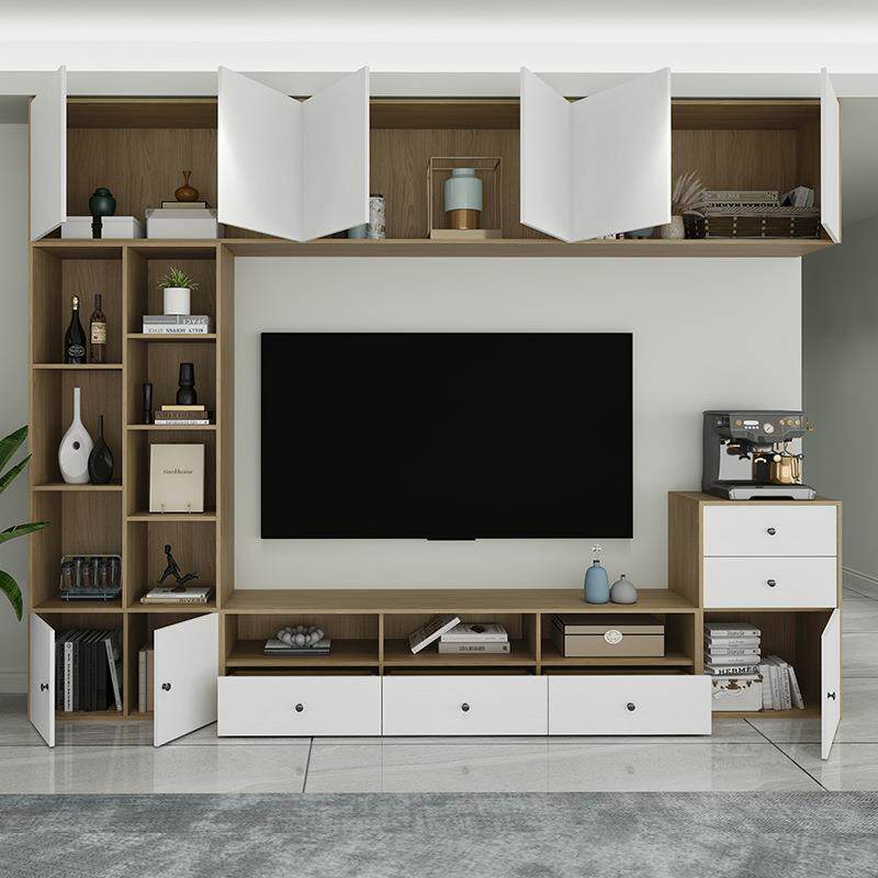 实木电视柜组合墙柜子多功能家用简约小户型北欧客厅背景高柜