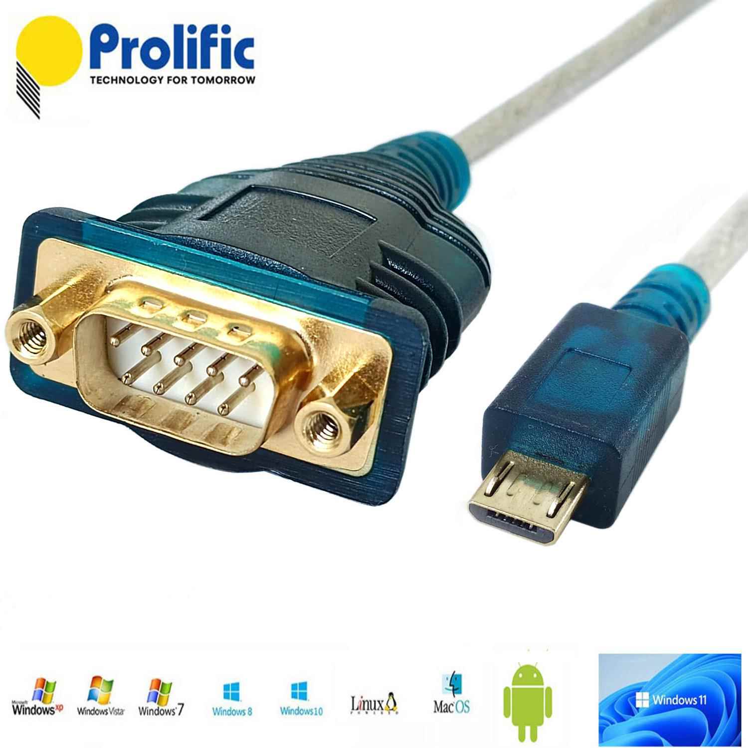 micro usb串口配接器线micro转九针转接线 micro usb rs232通讯线