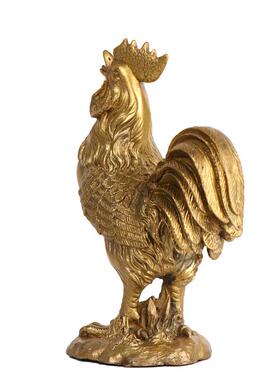 全0117铜鸡件铜公工艺品摆家居装鸡鸡饰品报晓圆底鸡