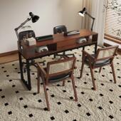 覆古美甲桌2025新款 简约单双人工作台美甲店专用桌子美甲桌椅套装