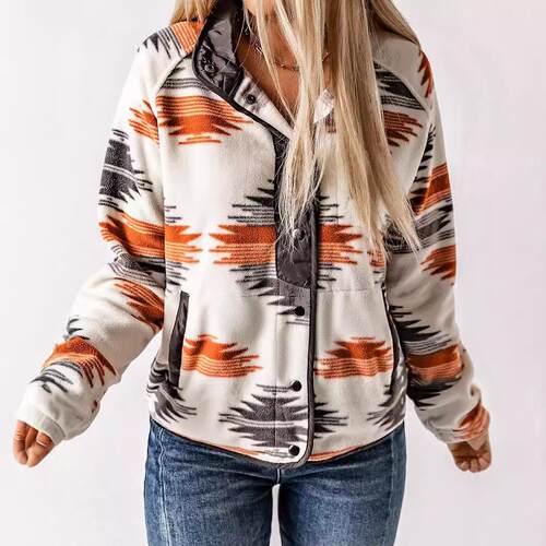 Women's outerwear, religious print color blocked cardigan,