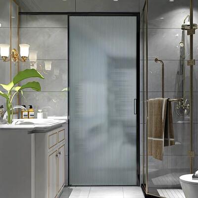 凯菲曼窄边移门铝合金玻璃厨房门厕所卫生间隔断吊趟门极窄系列
