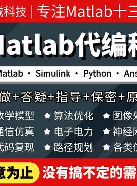 matlab代码帮做问题解决程序编写数学复现simulink建模与彷真代做