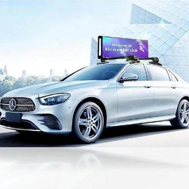 车载led显示屏防水户外高亮双面屏出租车网约车私家车车顶广告牌