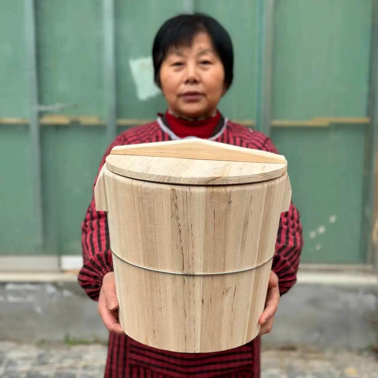 四川杉木蒸饭木桶手工家用蒸饭桶米饭桶家用蒸桶蒸子甑子无胶水