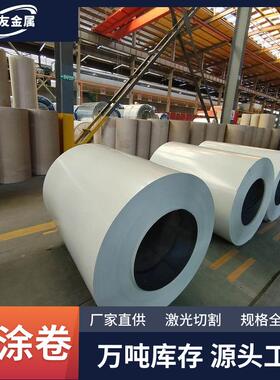 保温材料乳白冰灰彩涂卷板建筑厂房外墙围挡小草绿红色蓝色彩钢