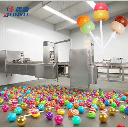 全自动迷你球形扁圆双色棒棒糖生产线厂家直销