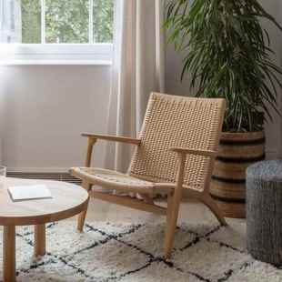 y日式 简约懒椅人单人编绳发椅客Z沙770厅阳台休闲子实木躺椅