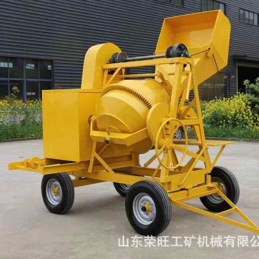 350型柴搅砂机建筑工地907小型混凝土搅拌机油自上料水泥浆拌搅拌