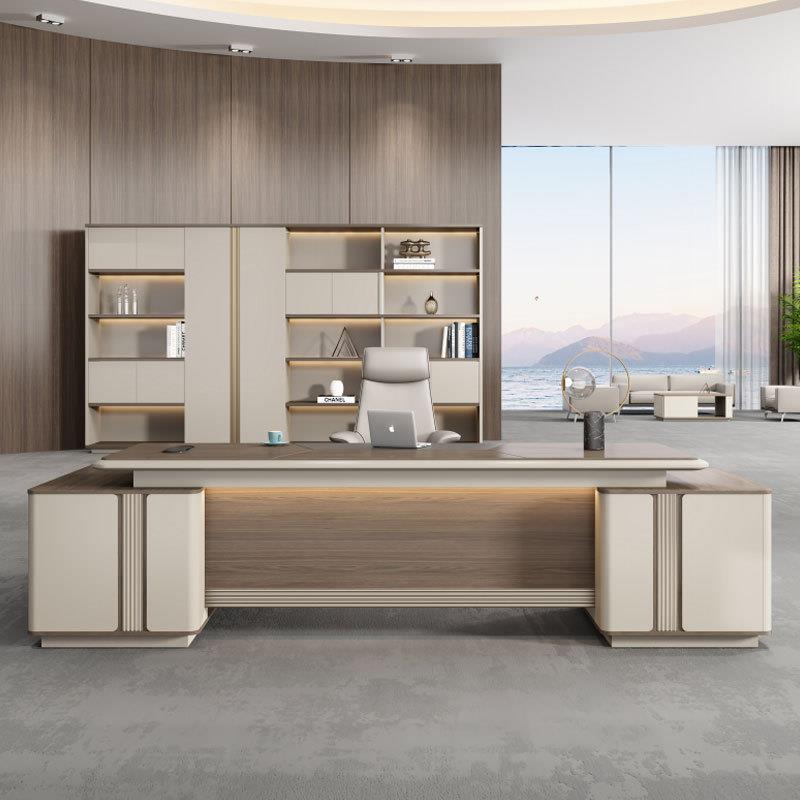 高端老板办公桌椅组合董事长总裁主管经理桌烤漆大班台办公室家具