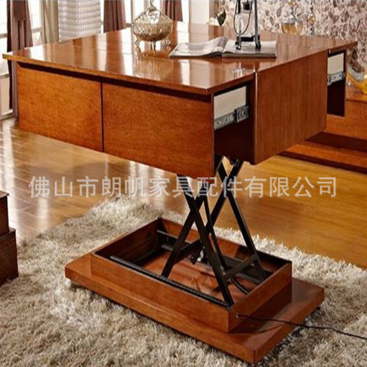 热销功能铁架电动升降桌支撑架茶几餐桌升降架家具五金配件厂家