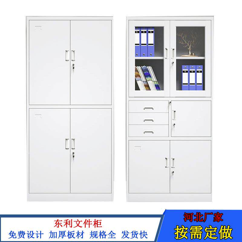 钢制铁皮办公文件柜 档案资料铁皮柜 财务档案凭证柜储物柜抽屉带