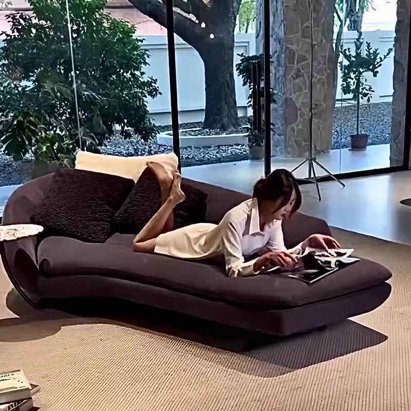 晚安发居DIO式美阳台躺椅卧室弧形沙小户型贵妃椅轻奢酒店民宿家