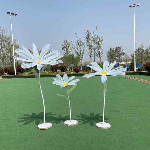 新款双层薄纱丝花真小雏菊婚礼仿外活动网背景装饰拍LX-1036摄户