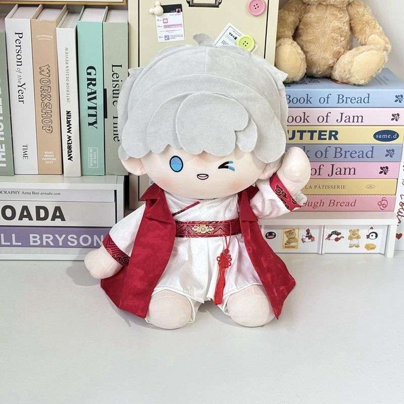 哪吒敖丙古装汉服20cm棉花娃娃坐姿40cm娃衣一番赏体玩偶古风衣服