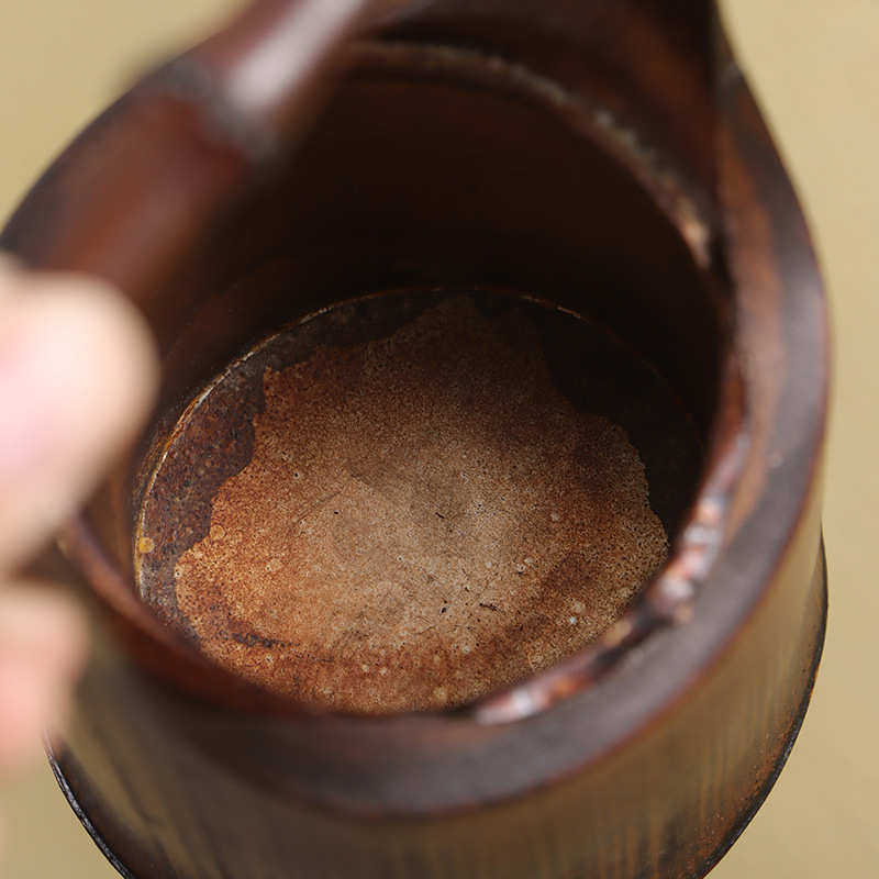 竹根花器装饰花瓶干花插田园花艺竹筒花篮禅意茶道摆件竹工艺品